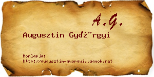 Augusztin Györgyi névjegykártya