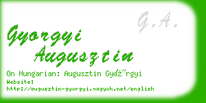 gyorgyi augusztin business card